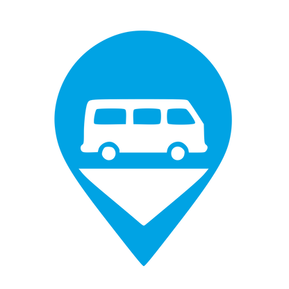 Camper Van Location Pin Logo #00a3e4