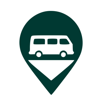 Camper Van Location Pin Logo #003932
