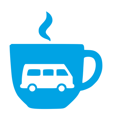 Camper Van Coffee Cup Logo #00a3e4
