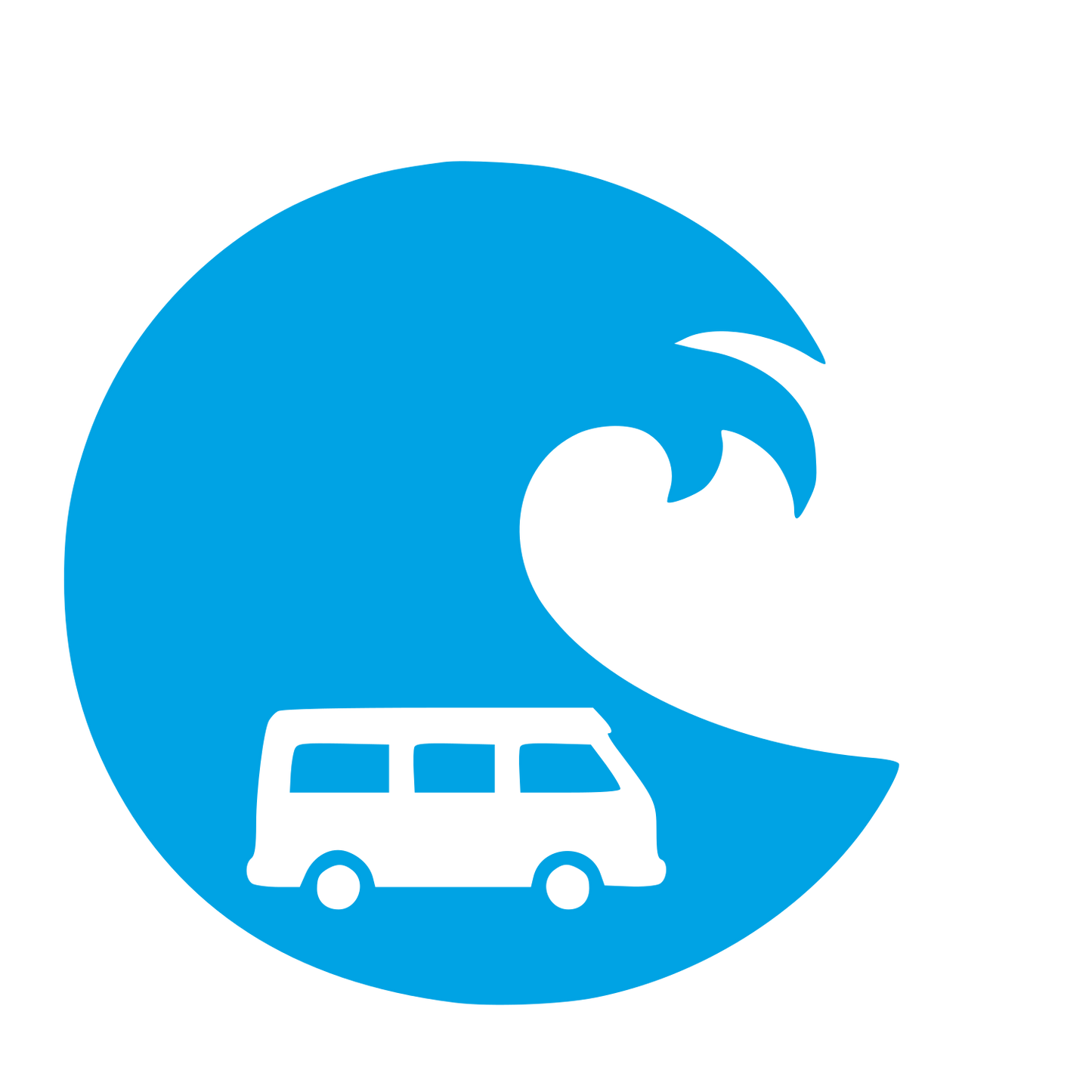 Wave and Van Logo #00a3e4