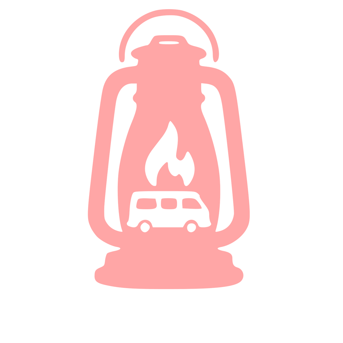 Camper Van Lantern Logo #ffa6a6
