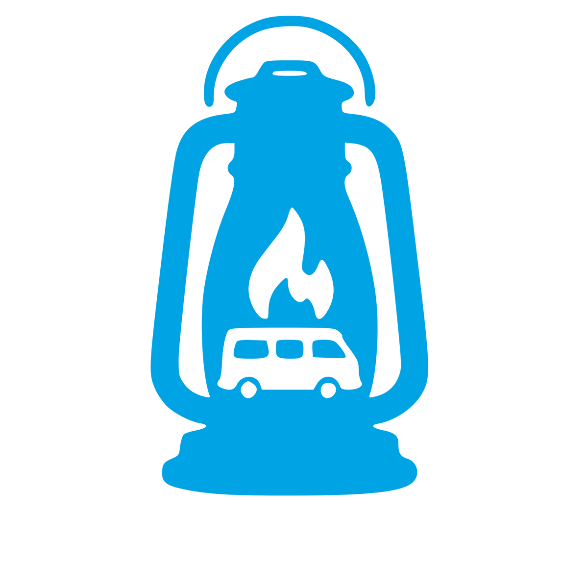 Camper Van Lantern Logo #00a3e4