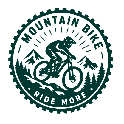 Mountain Bike Stamp Badge Logo #003932