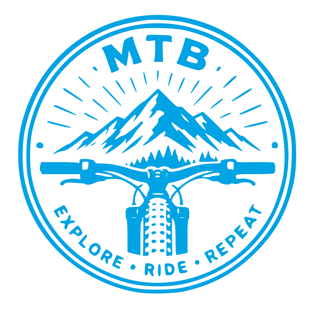 MTB Stamp Badge Logo #00a3e4
