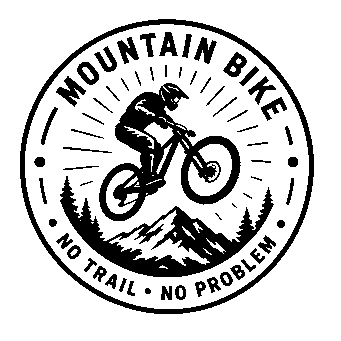 Mountain Bike Stamp Badge Logo