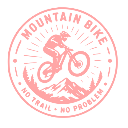 Mountain Bike Stamp Badge Logo #ffa6a6