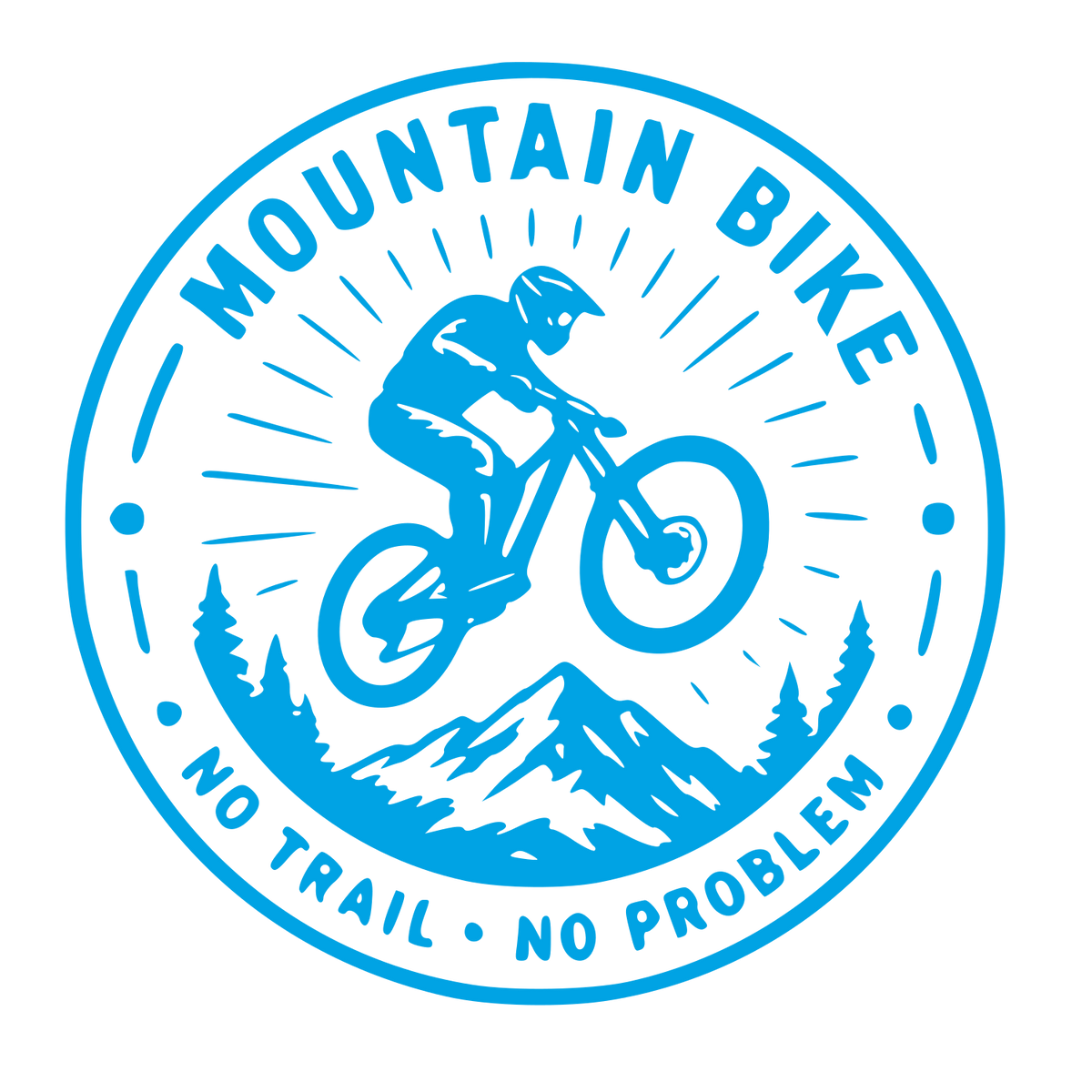 Mountain Bike Stamp Badge Logo #00a3e4