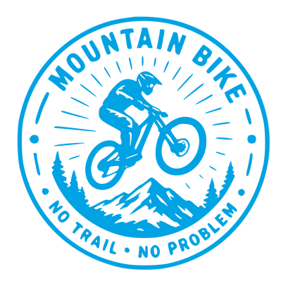Mountain Bike Stamp Badge Logo #00a3e4
