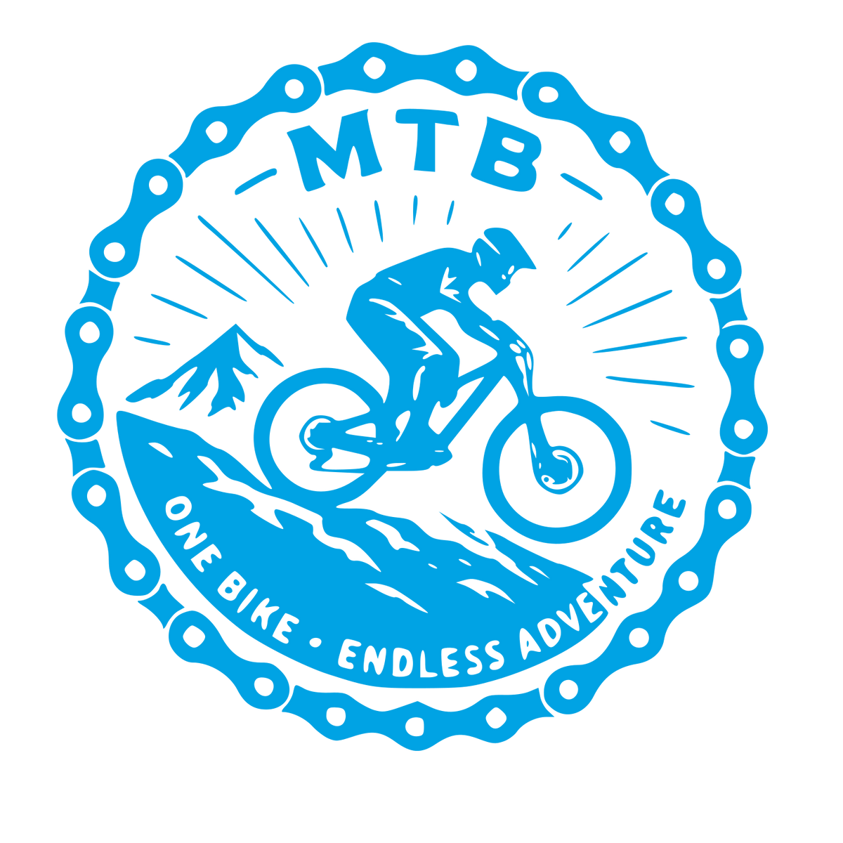 MTB Stamp Badge Logo #00a3e4