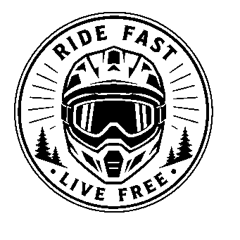 Motocross Helmet Stamp Badge Logo