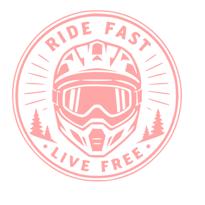 Motocross Helmet Stamp Badge Logo #ffa6a6