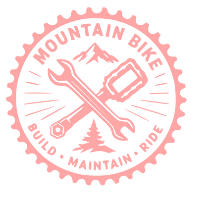 Mountain Bike Mechanic Badge Logo #ffa6a6