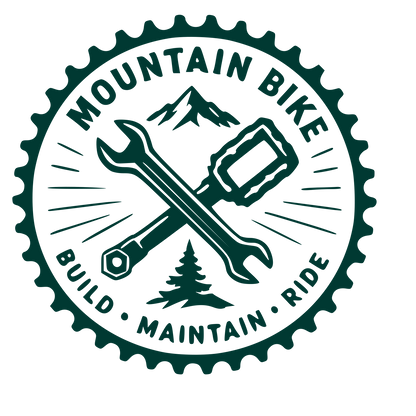 Mountain Bike Mechanic Badge Logo #003932