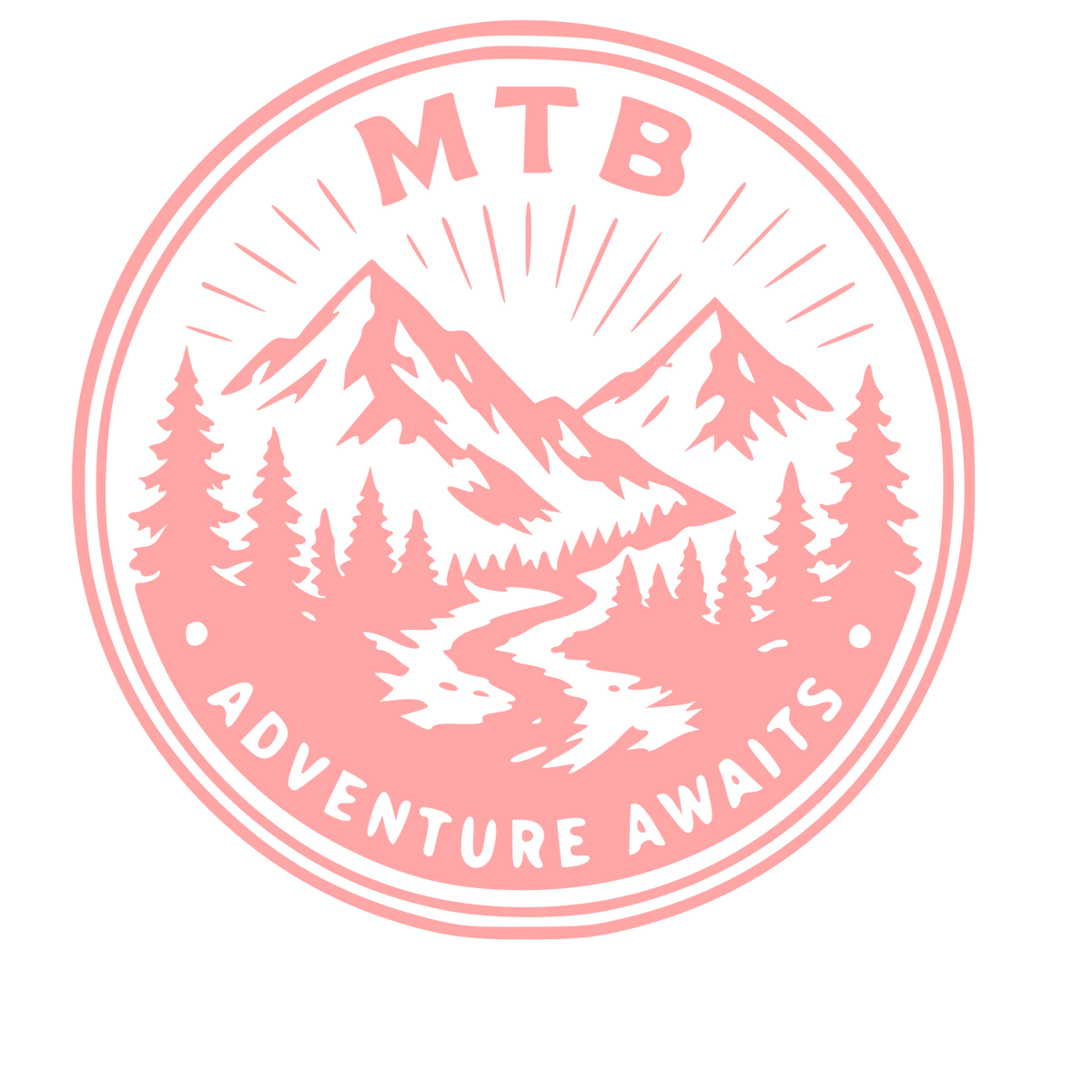 MTB Mountain Badge Logo #ffa6a6