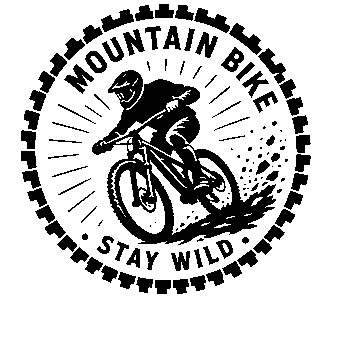 Mountain Bike Stamp Badge Logo