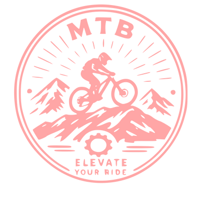MTB Mountain Biker Badge Logo #ffa6a6