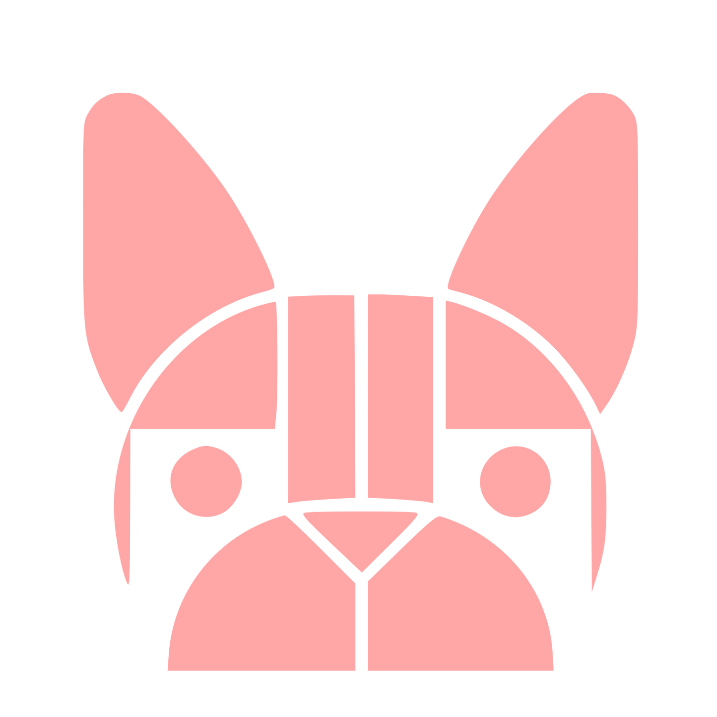 Bauhaus French Bulldog Logo #ffa6a6