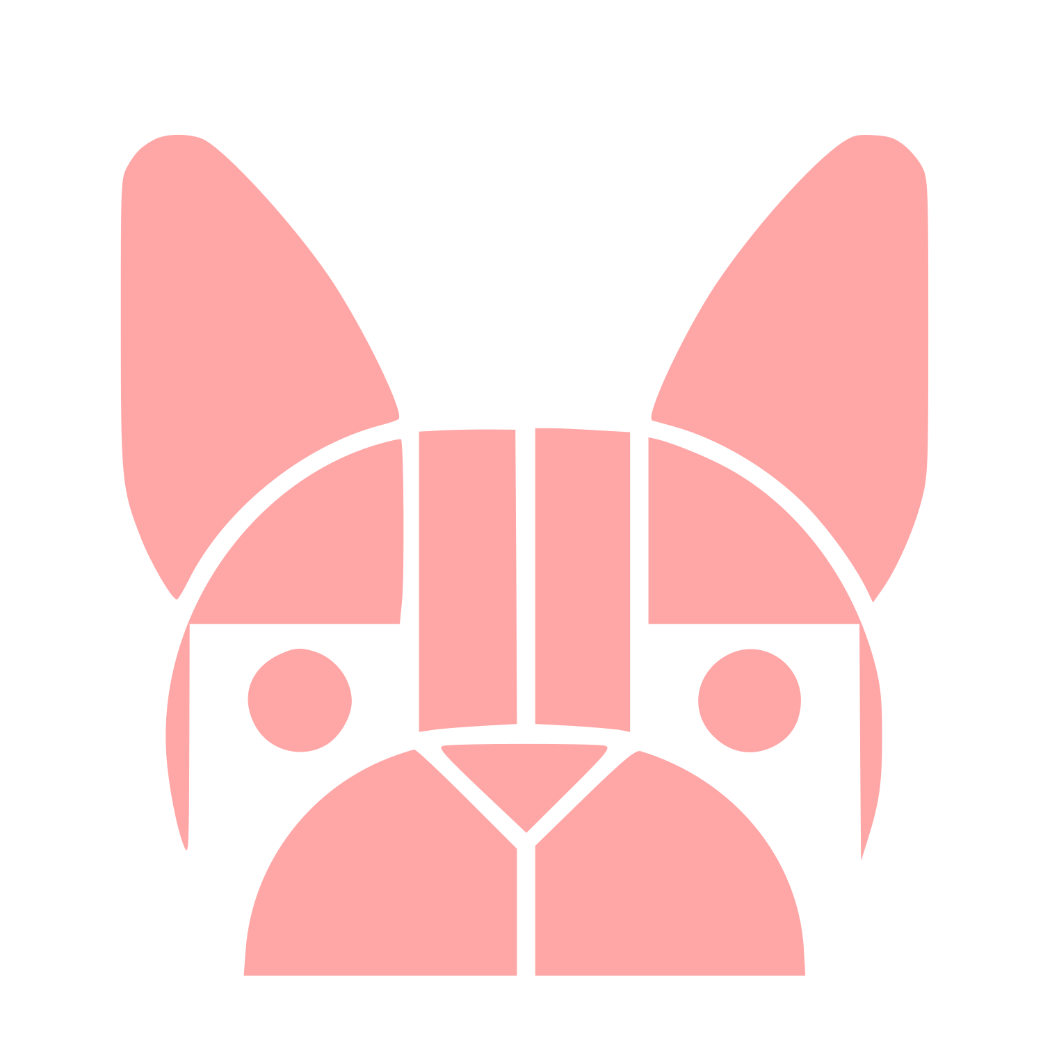 Bauhaus French Bulldog Logo #ffa6a6