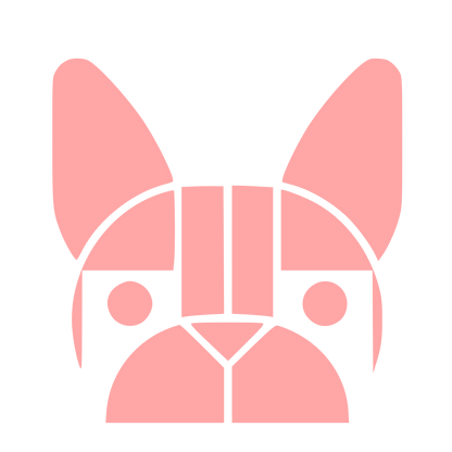 Bauhaus French Bulldog Logo #ffa6a6