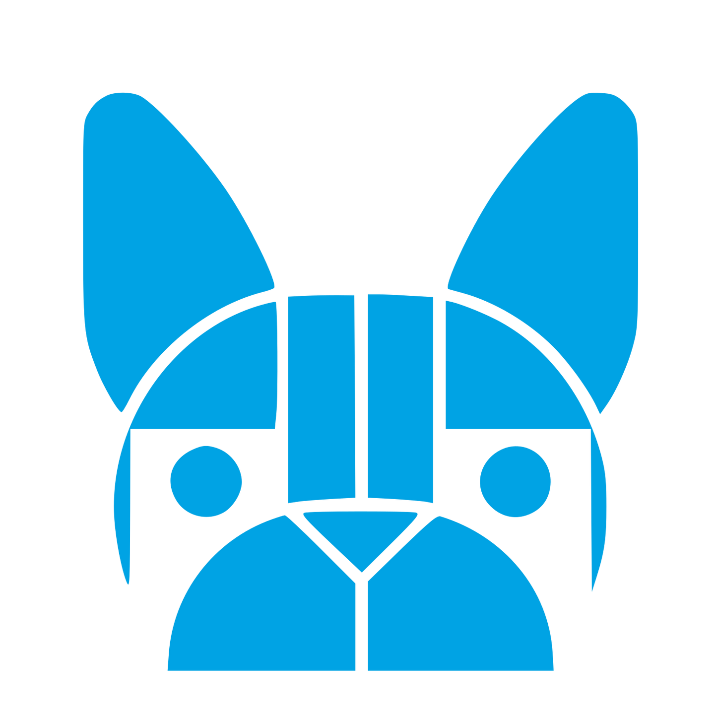 Bauhaus French Bulldog Logo #00a3e4