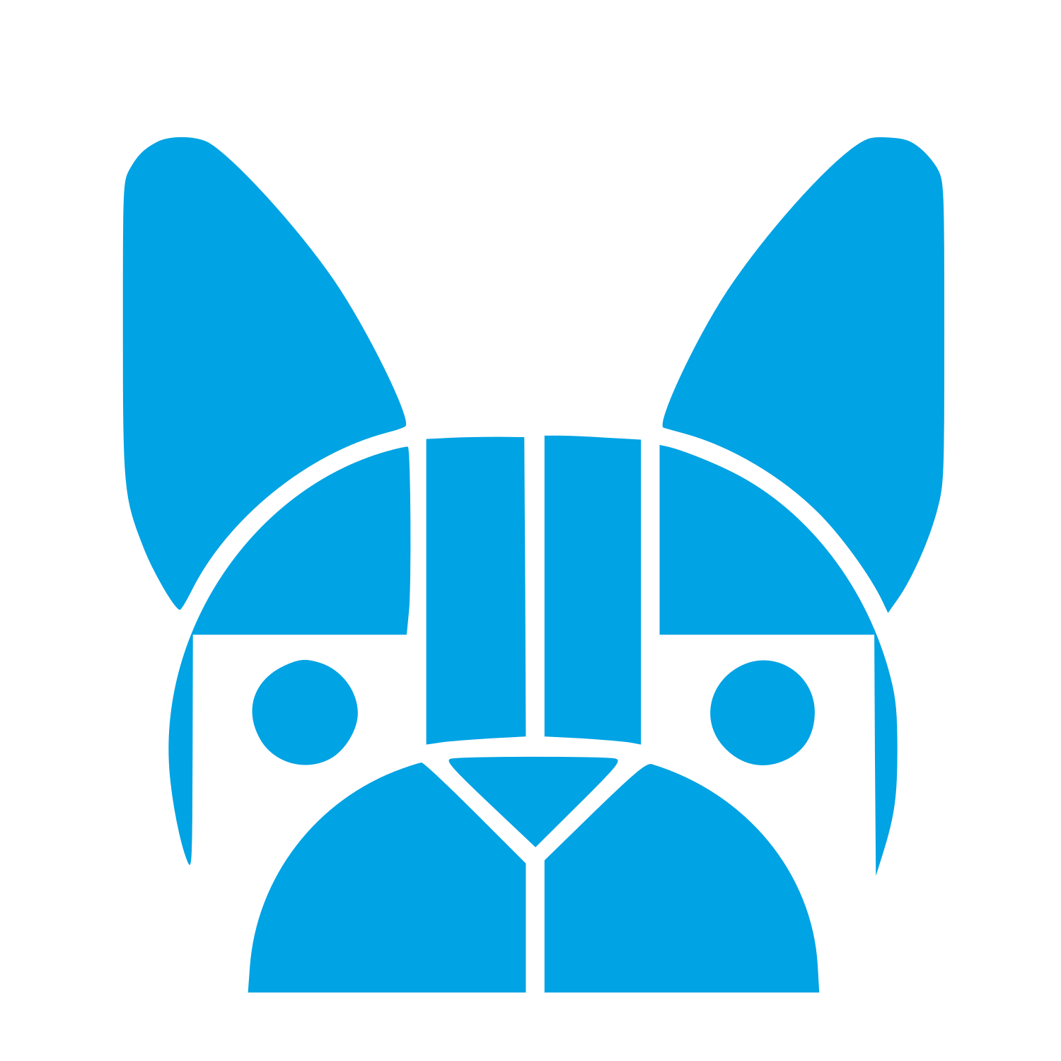 Bauhaus French Bulldog Logo #00a3e4