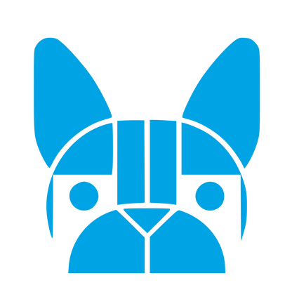 Bauhaus French Bulldog Logo #00a3e4