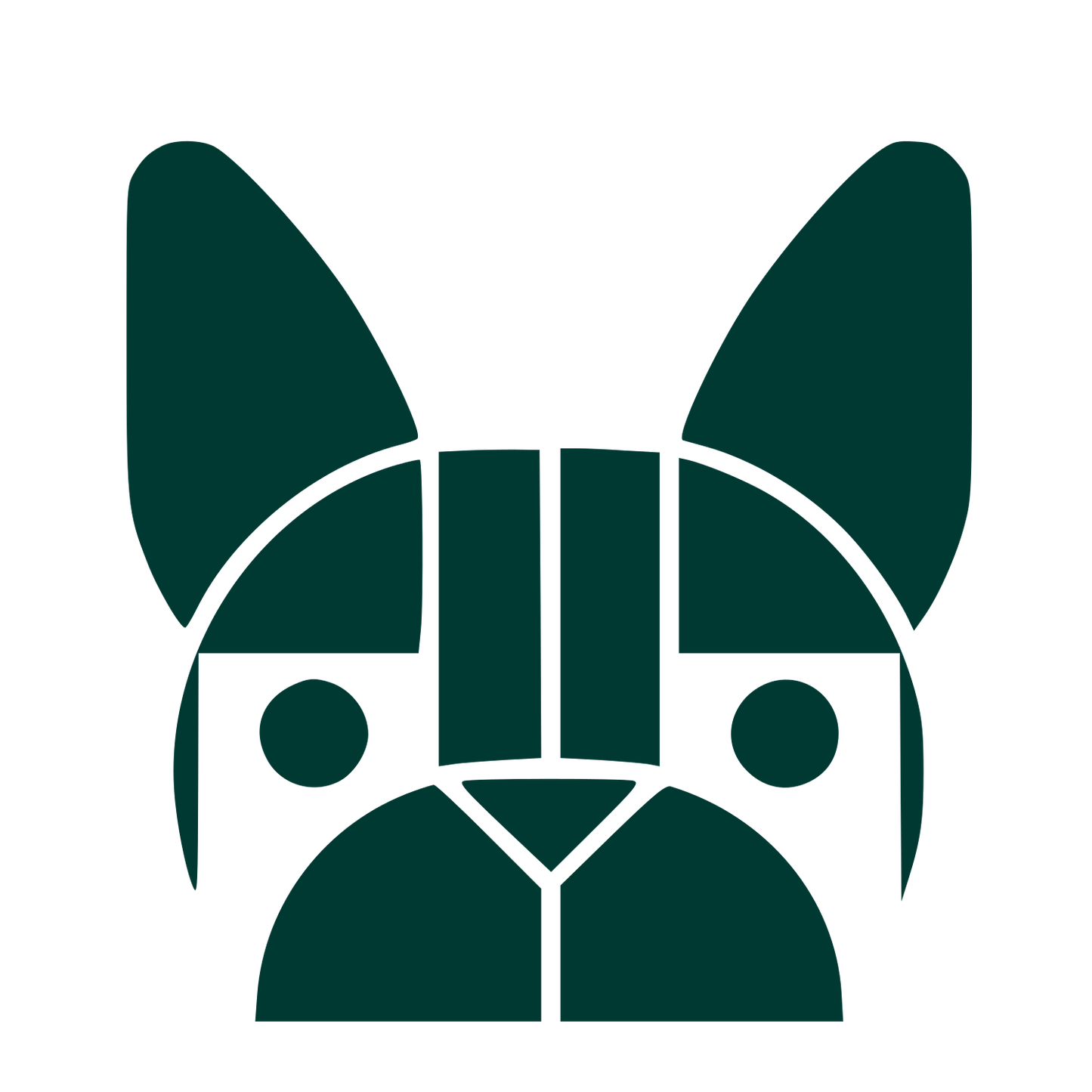 Bauhaus French Bulldog Logo #003932