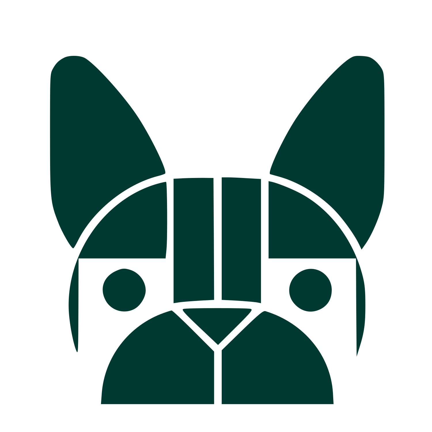 Bauhaus French Bulldog Logo #003932
