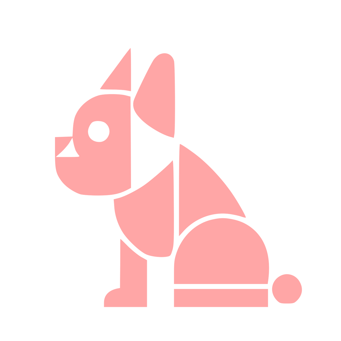 Bauhaus French Bulldog Logo #ffa6a6