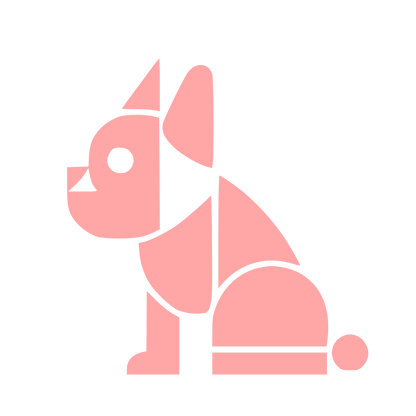 Bauhaus French Bulldog Logo #ffa6a6