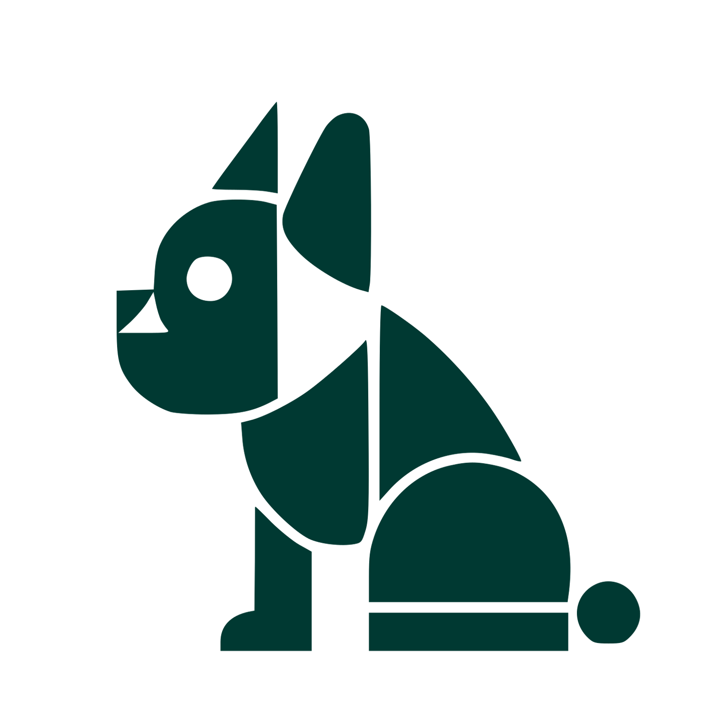 Bauhaus French Bulldog Logo #003932