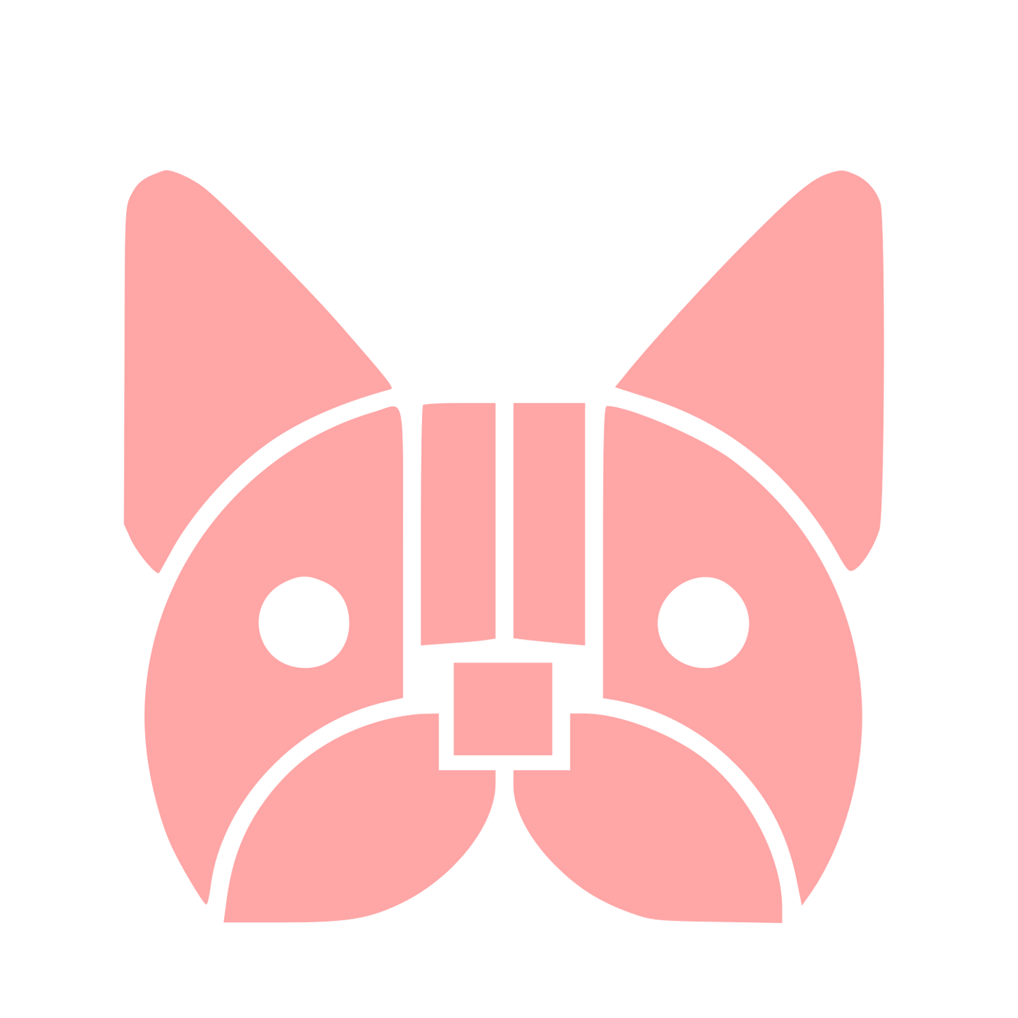 Bauhaus French Bulldog Logo #ffa6a6