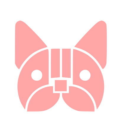Bauhaus French Bulldog Logo #ffa6a6