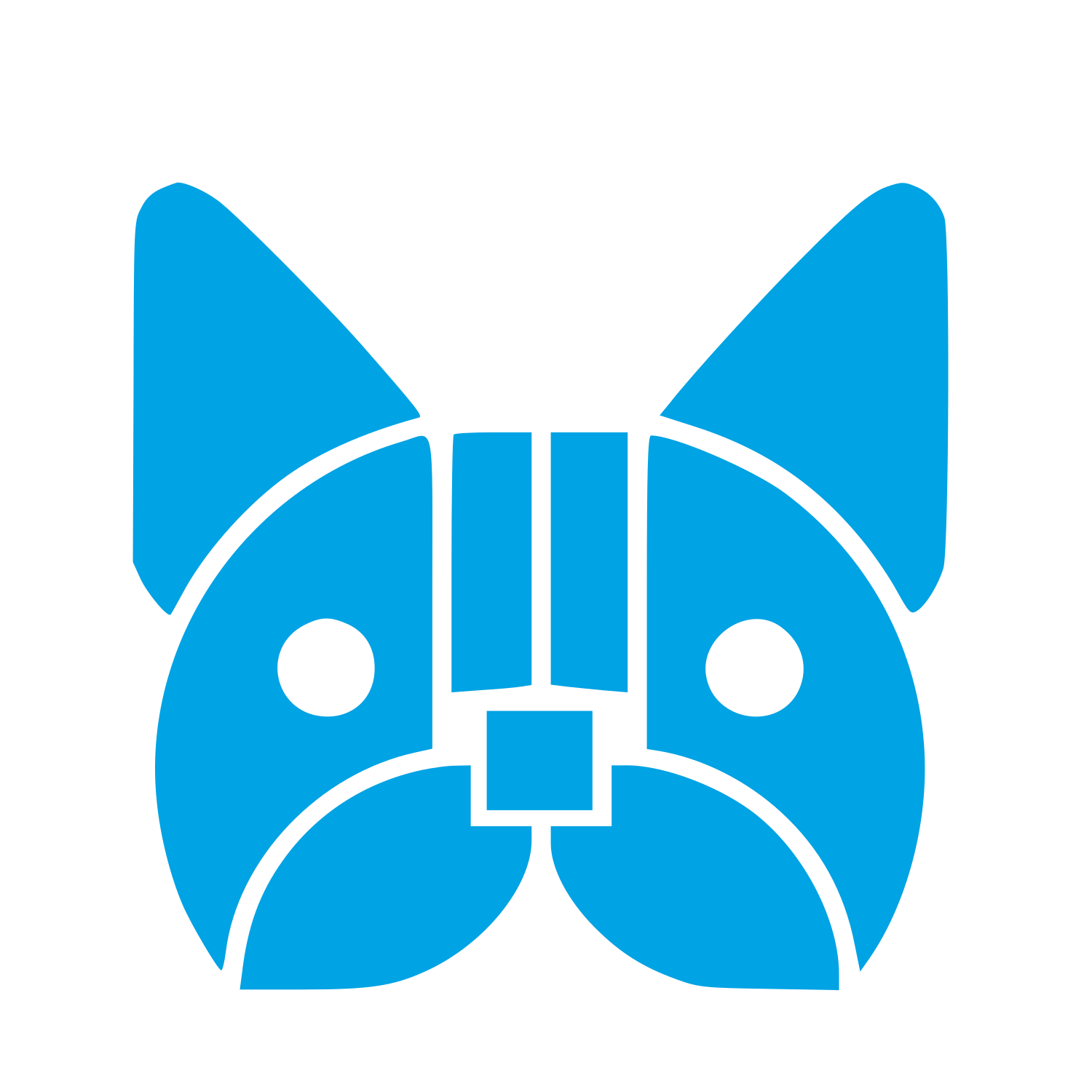 Bauhaus French Bulldog Logo #00a3e4