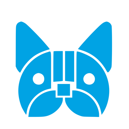 Bauhaus French Bulldog Logo #00a3e4
