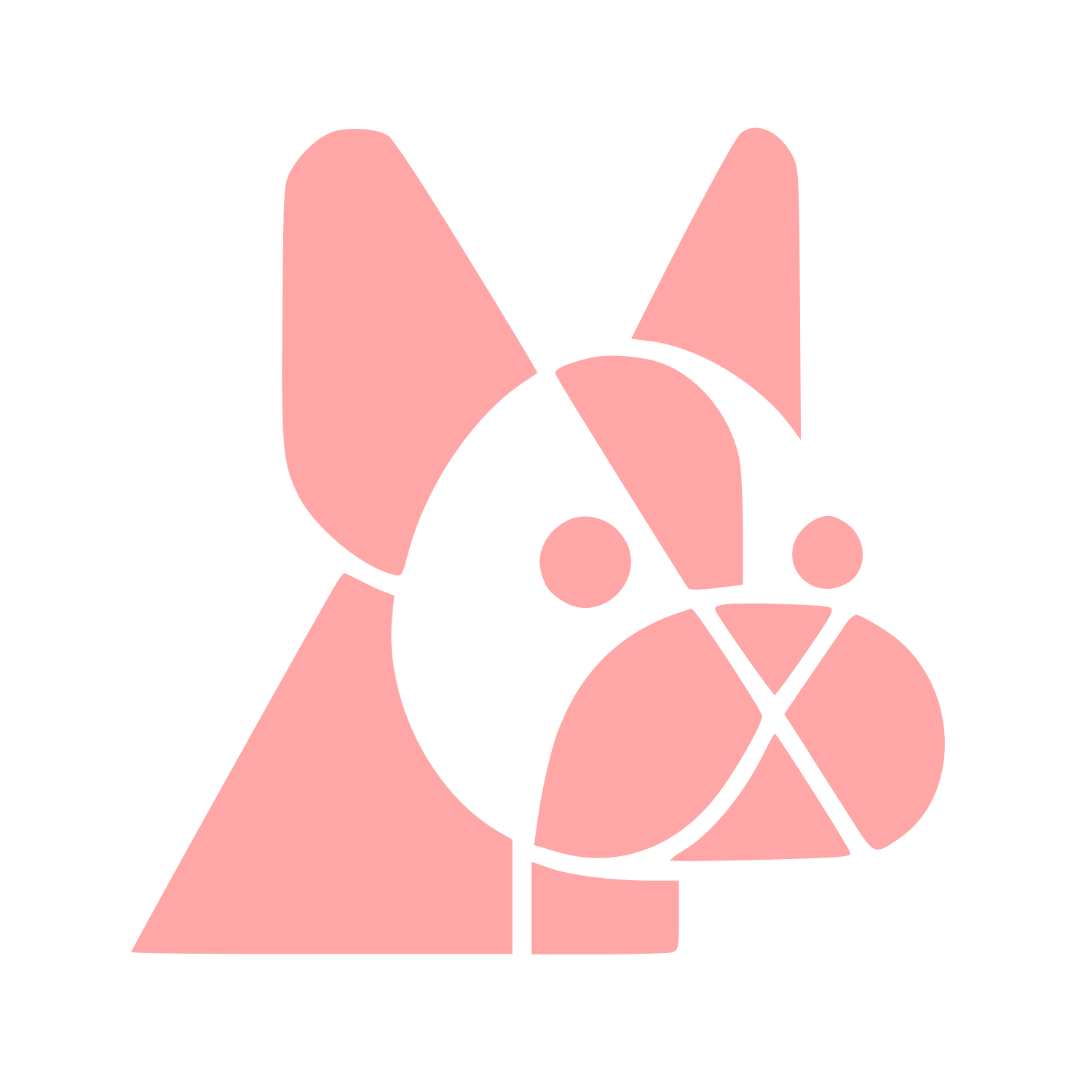 Bauhaus French Bulldog Logo #ffa6a6