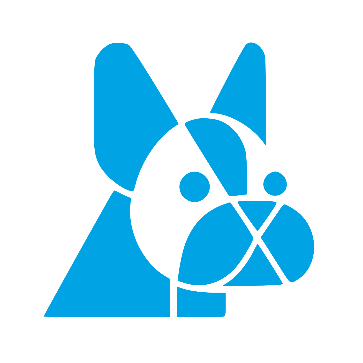 Bauhaus French Bulldog Logo #00a3e4