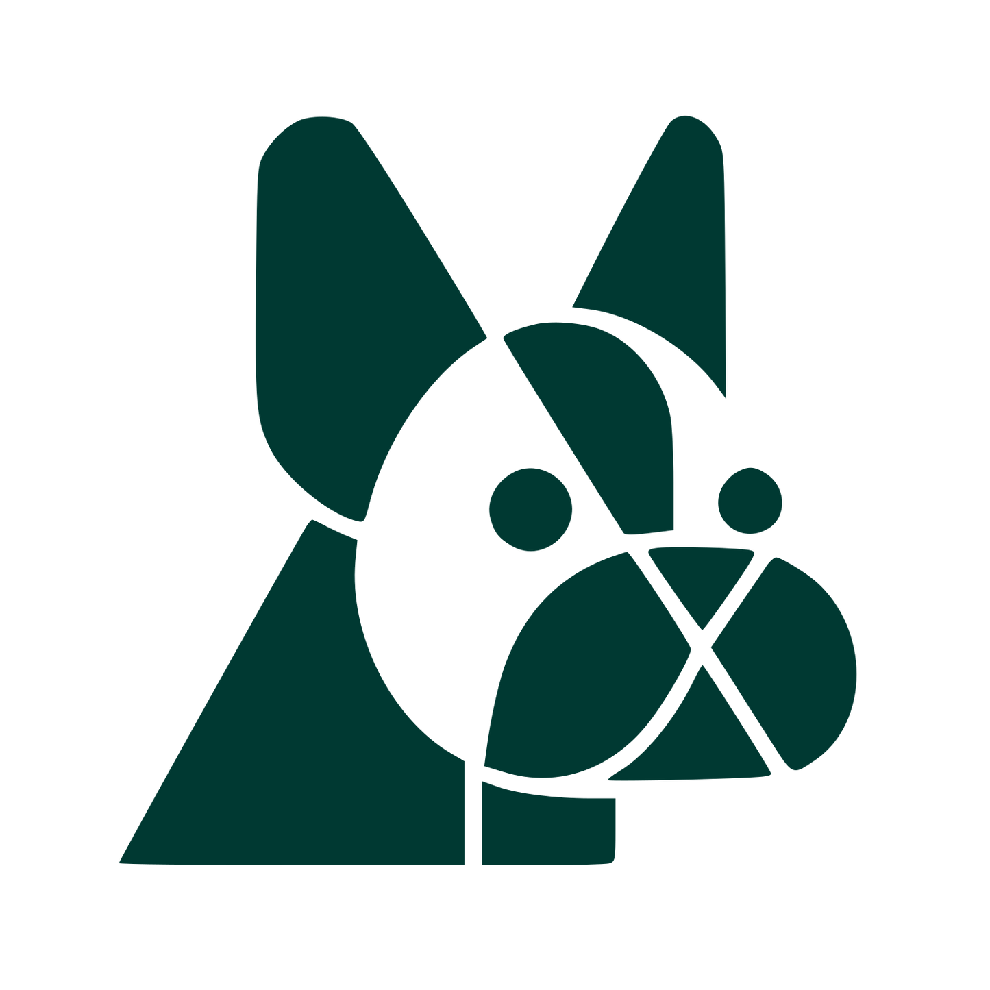 Bauhaus French Bulldog Logo #003932