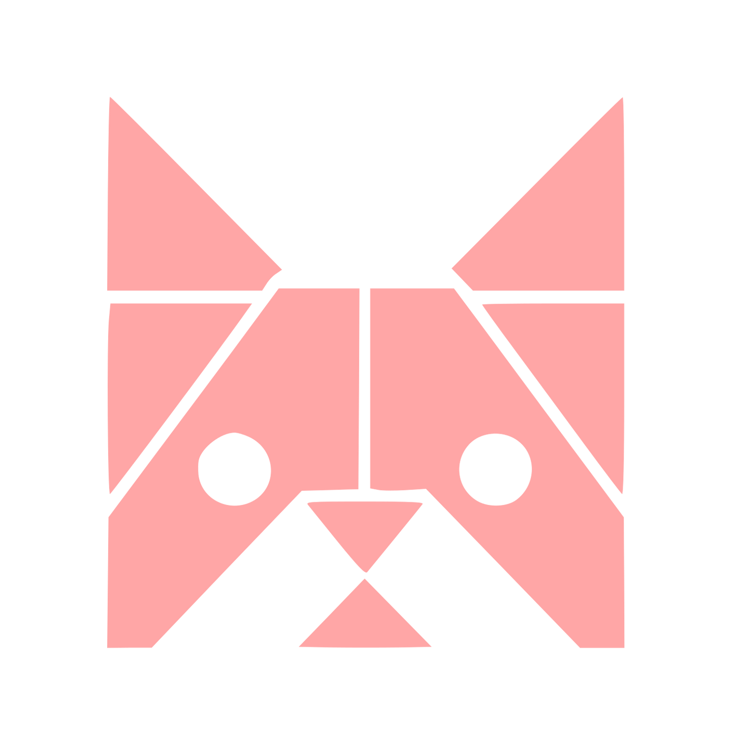 Bauhaus French Bulldog Logo #ffa6a6