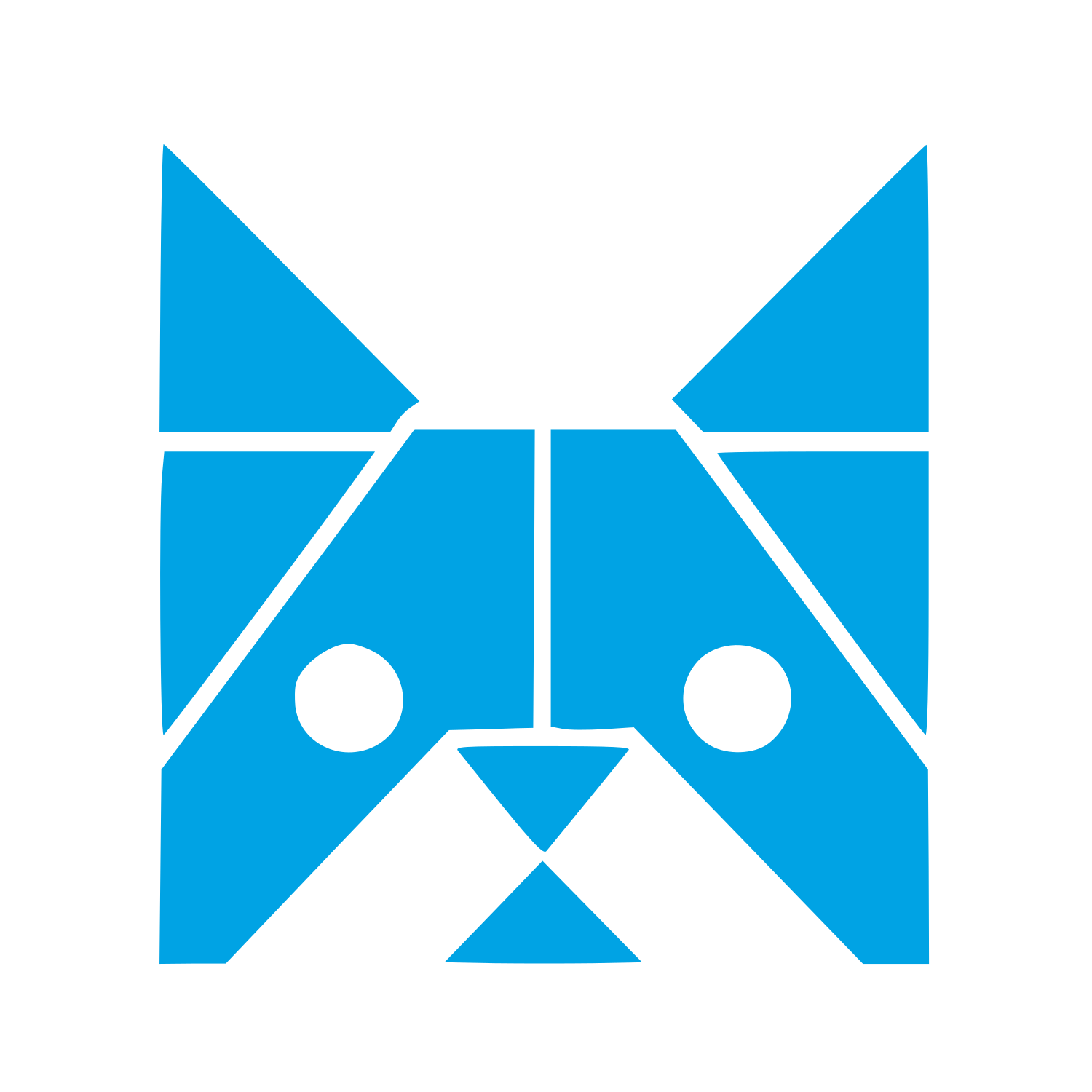 Bauhaus French Bulldog Logo #00a3e4