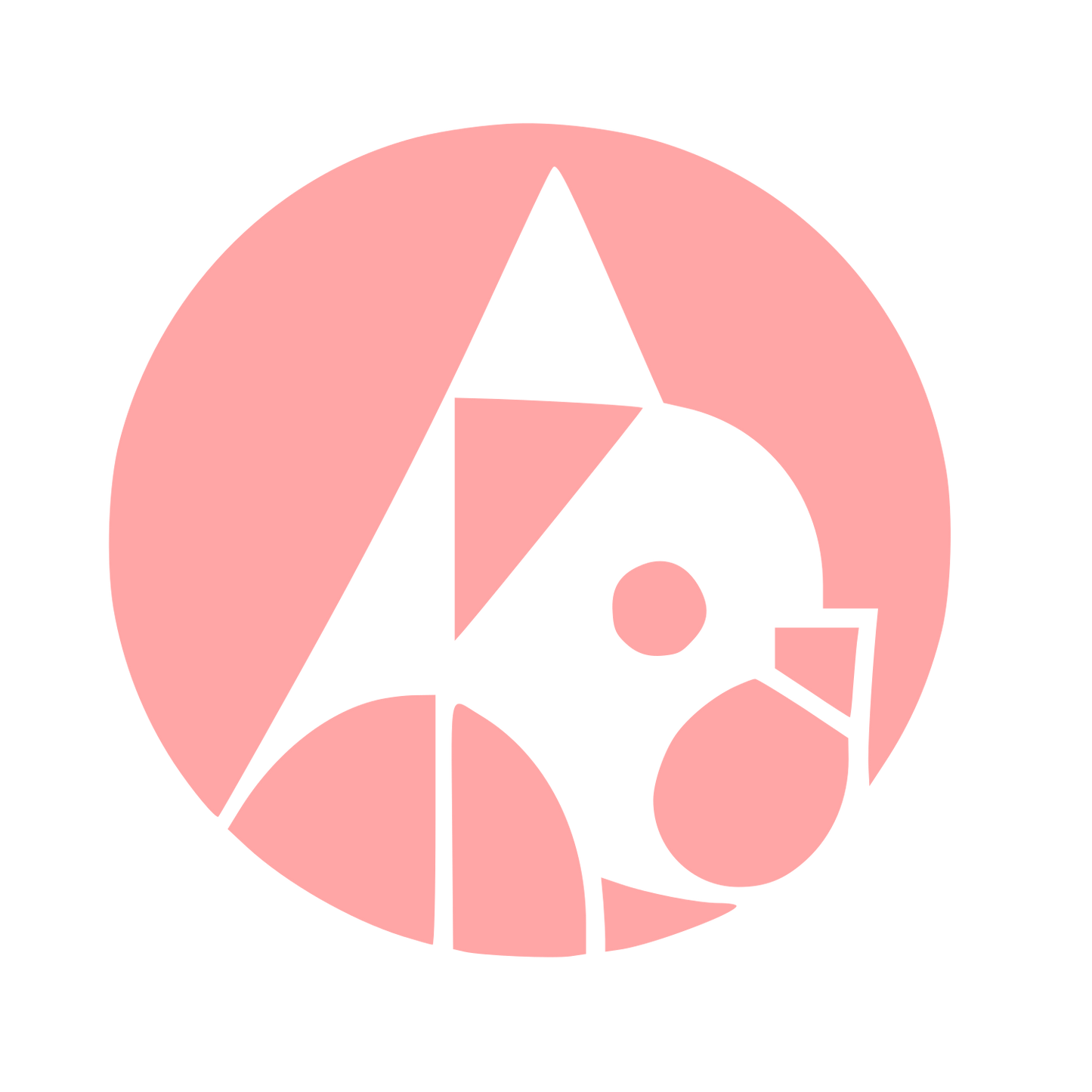 Bauhaus French Bulldog Logo #ffa6a6