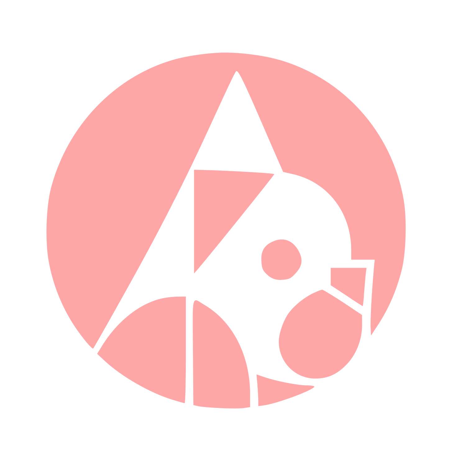 Bauhaus French Bulldog Logo #ffa6a6