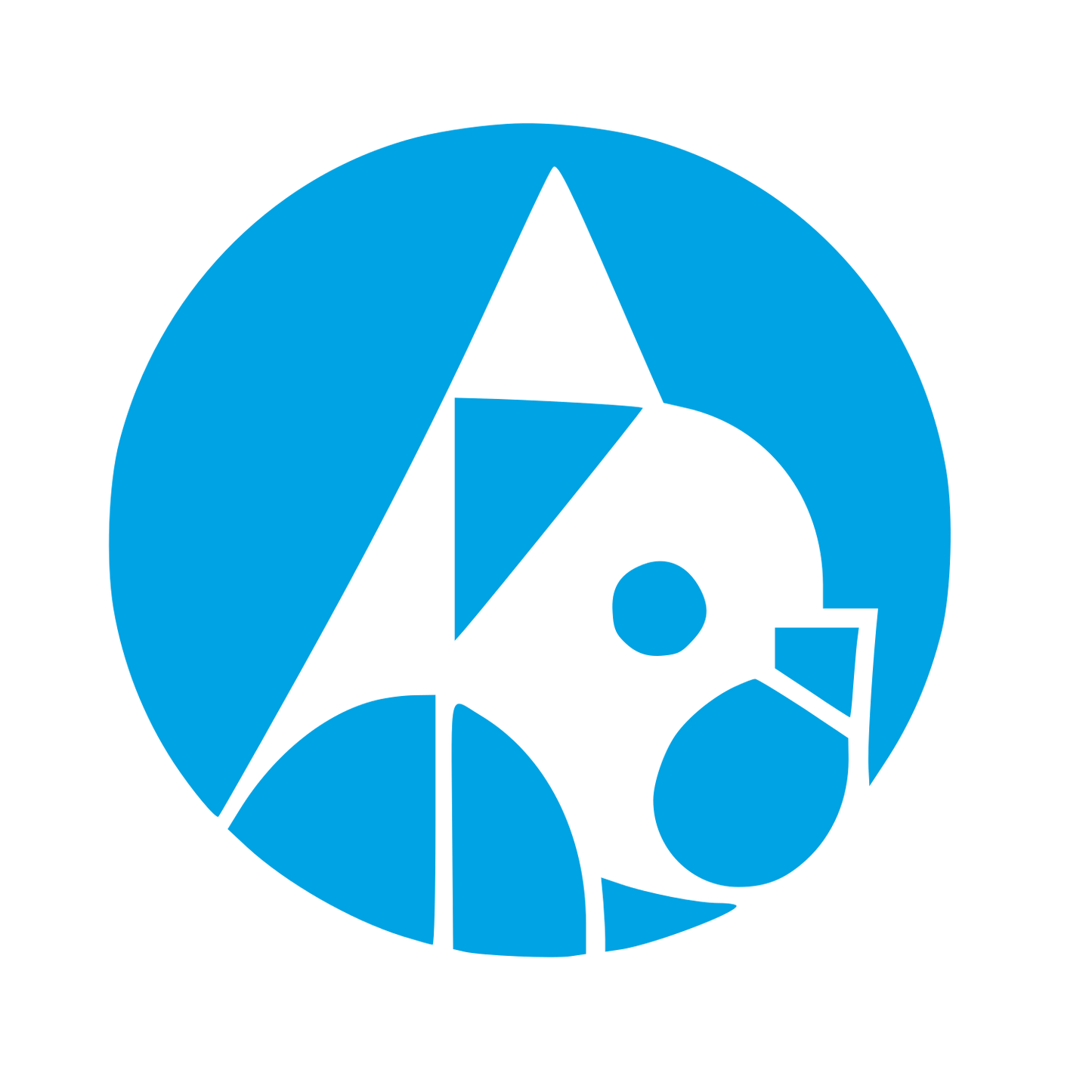 Bauhaus French Bulldog Logo #00a3e4