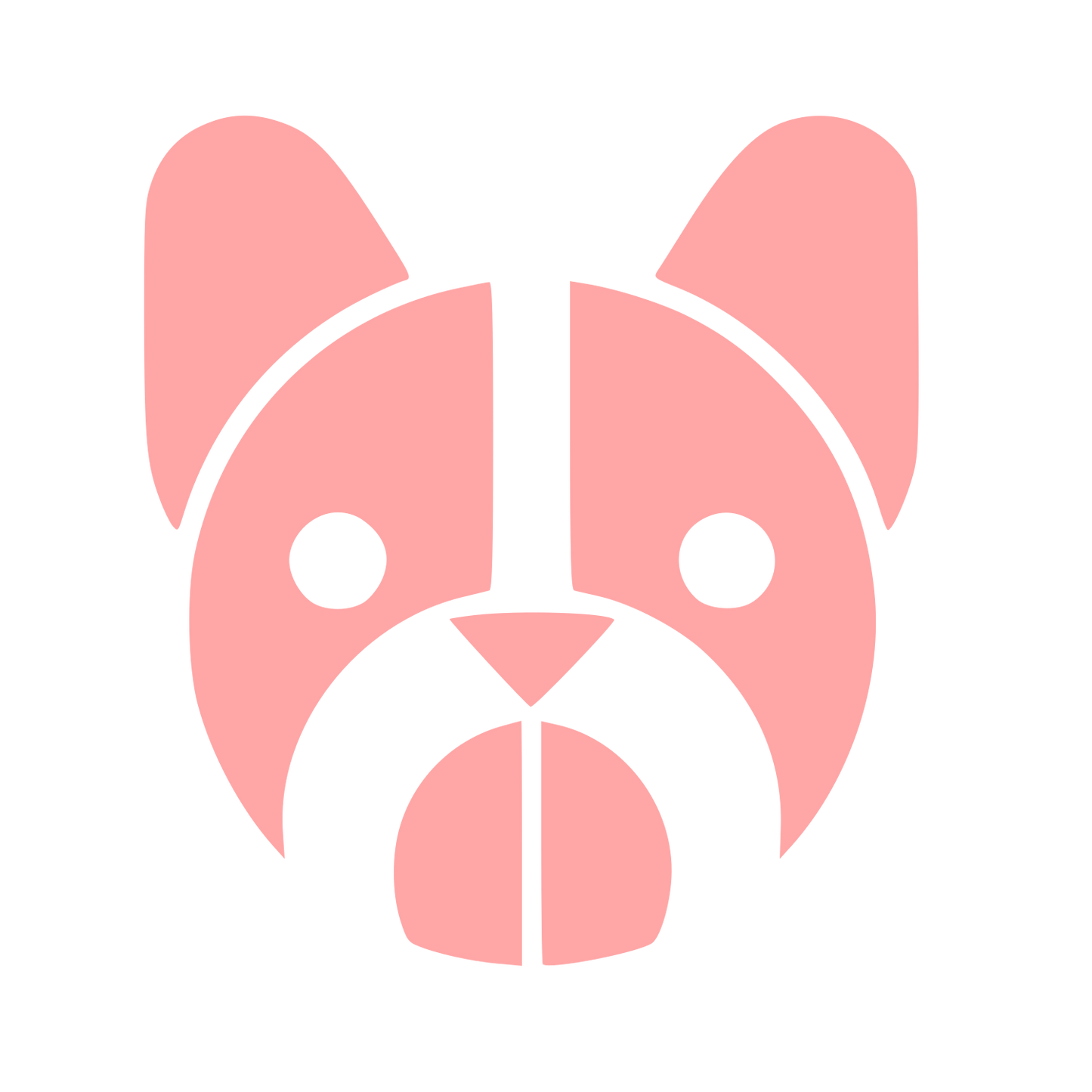 Bauhaus French Bulldog Logo #ffa6a6
