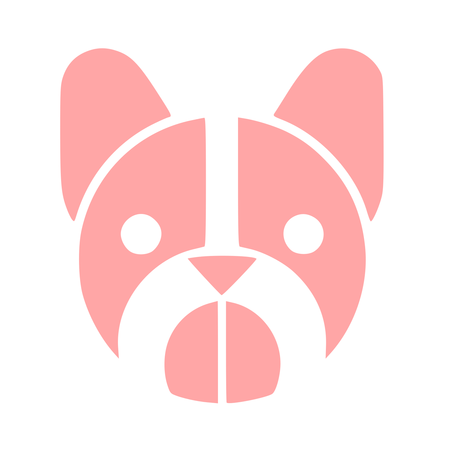 Bauhaus French Bulldog Logo #ffa6a6