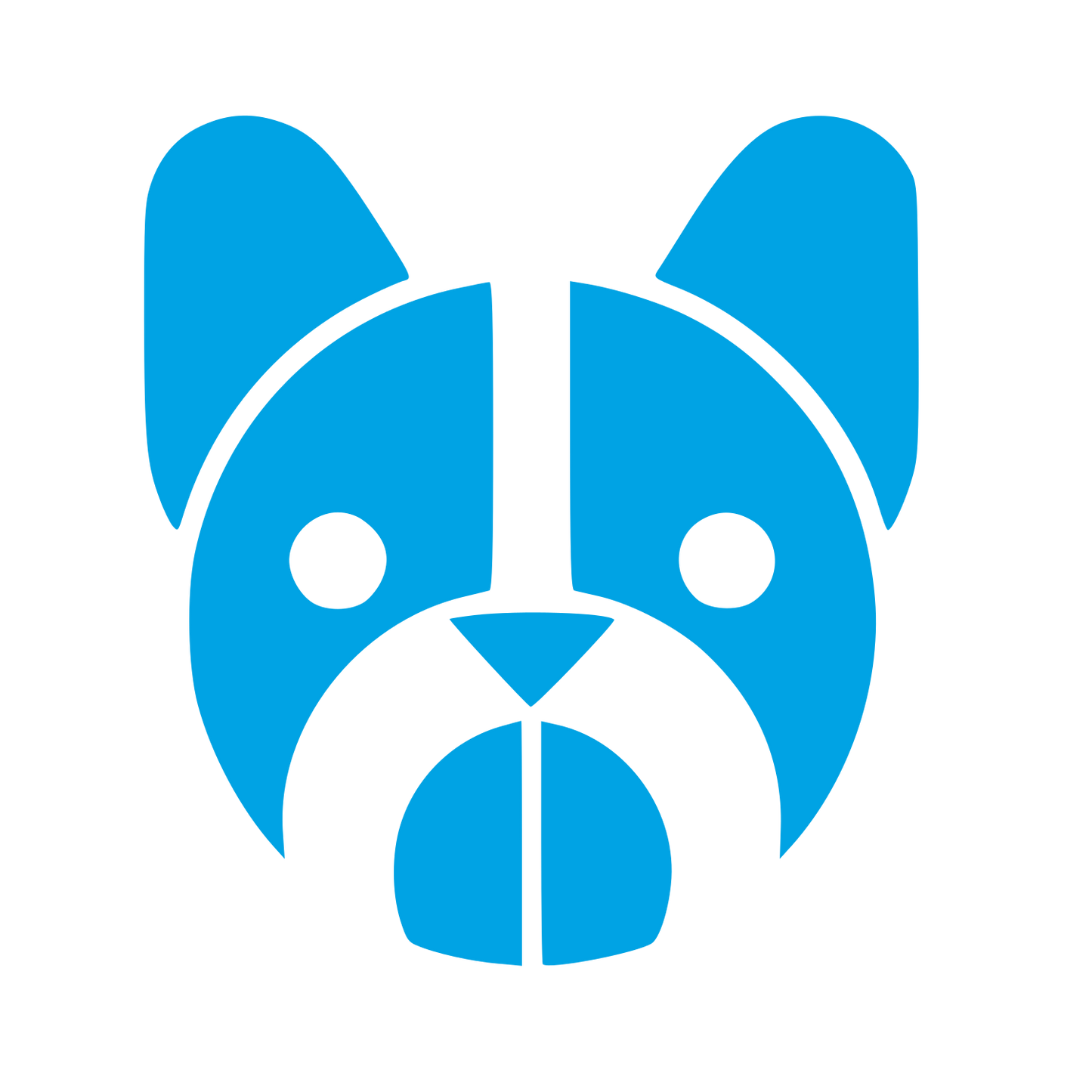 Bauhaus French Bulldog Logo #00a3e4
