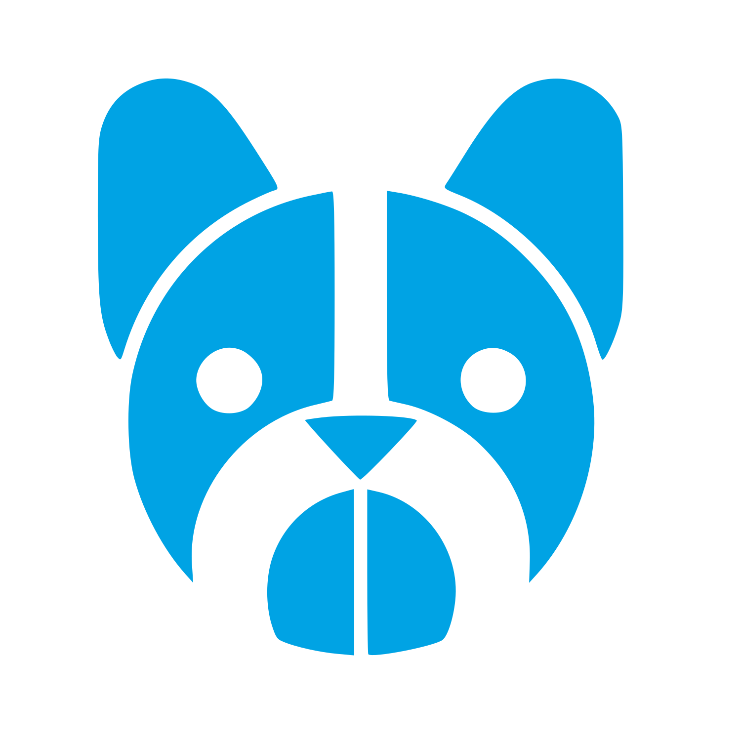 Bauhaus French Bulldog Logo #00a3e4