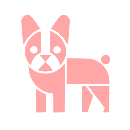 Bauhaus French Bulldog Logo #ffa6a6