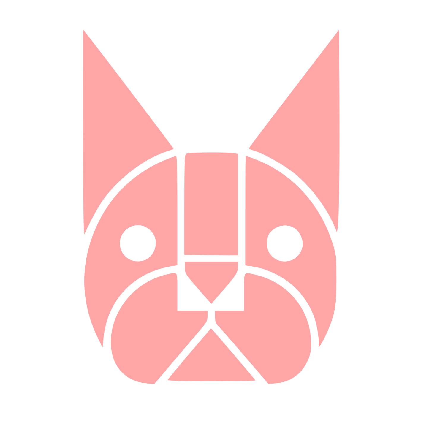 Bauhaus French Bulldog Logo #ffa6a6