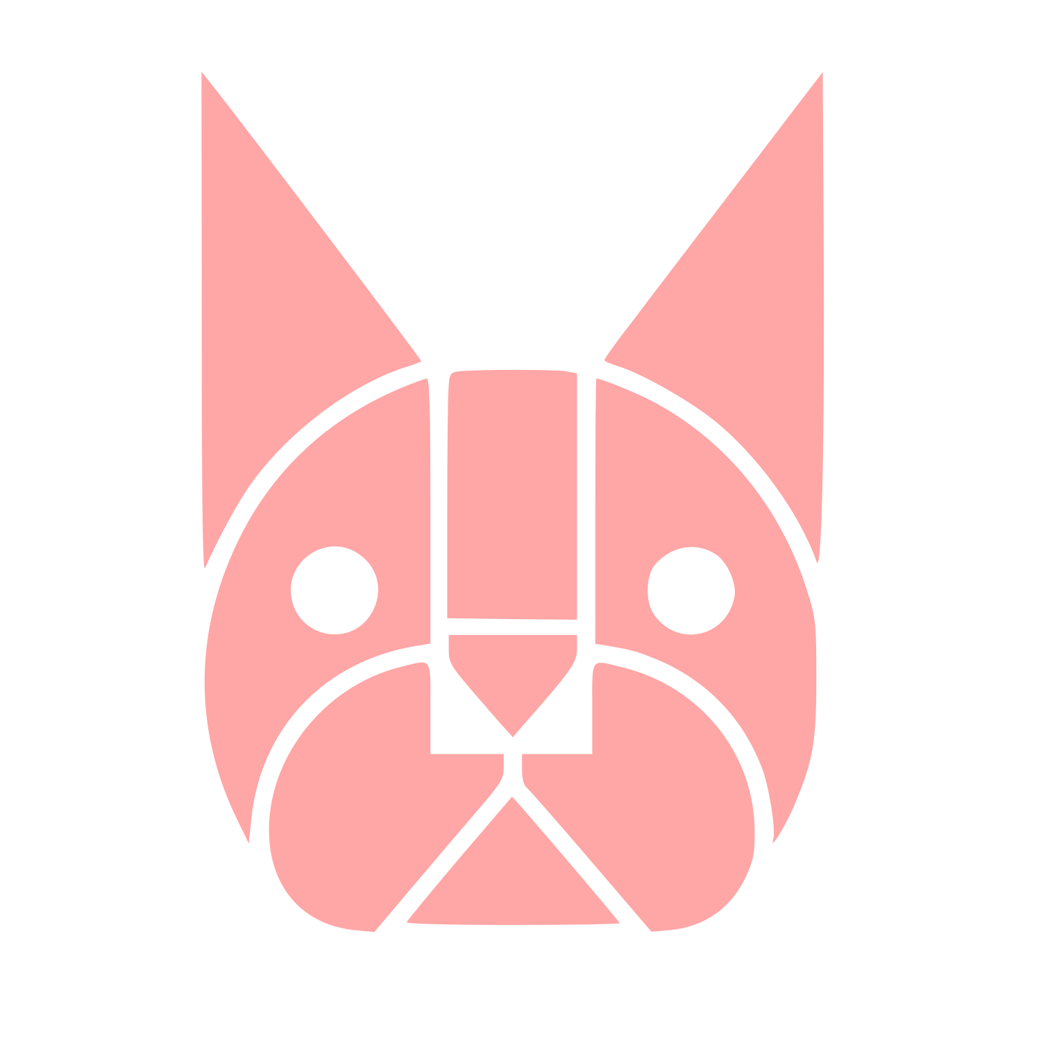 Bauhaus French Bulldog Logo #ffa6a6
